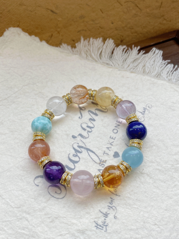 Multi-Stone Crystal Bracelet Set close-up