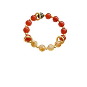 Red Agate Citrine Tiger Eye Bracelet