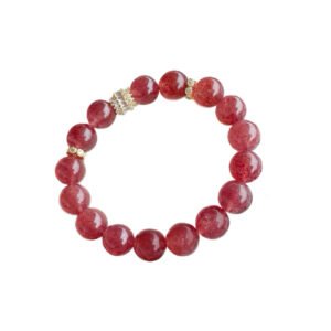 Starlight Strawberry Quartz Crystal Bracelet – Fire Energy