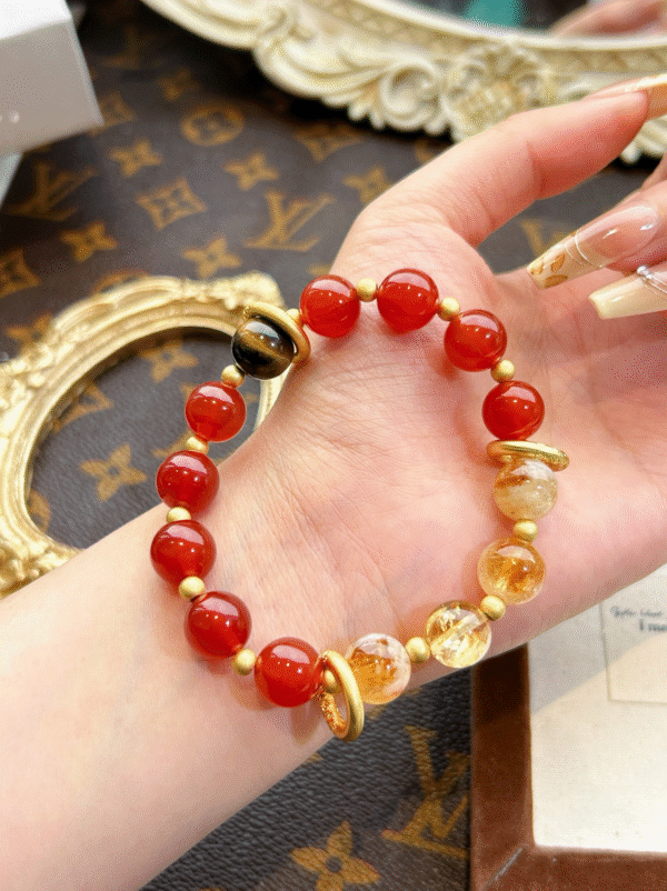 Elemental Fire and Earth Crystal Bracelet Layout