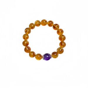 Yellow Citrine Amethyst Bracelet – Earth and Fire Balance